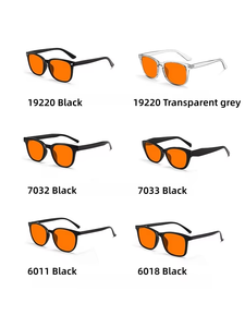 Gafas Unisex con Diseño Clásico, Montura Óptica TR90, Lentes Rojo Naranja, Logotipo Personalizado, Anti Luz Azul para Visión Nocturna - Product Image 4