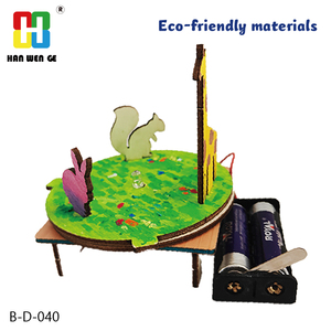 Juego de Marionetas de Sombra LED de Madera Ecológicas Hanwenge, Juguete Educativo No Tóxico para Manualidades, para Niños y Colaboración entre Padres e Hijos - Product Image 1