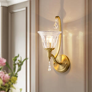 ウォールライト屋内モダンウォールランプヴィンテージクリスタルインテリアライトウォールランプLED廊下照明用 - Product Image 4