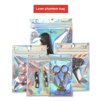 Yin Yang holographique feuille d'aluminium PET sac en plastique emballage Laser pour bijoux pour boucles d'oreilles et lunettes arc-en-ciel fantaisie Style