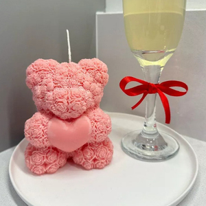 Bougie parfumée en forme d'ours en peluche, ours en peluche unique en forme de bébé garçon, meilleur souvenir, floral, grande, personnalisée, mignonne, grande, mini bougie en forme d'ours en peluche - Product Image 5