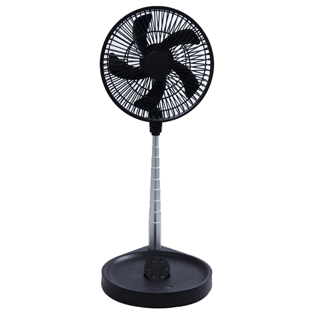 HEBRON Portable Rechargeable Folding Pedestal Fan Remote Control Stand for Outdoor and Car Use Durable Plastic Battery-Powered