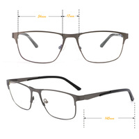 Montura de Gafas Ópticas Deportivas de Metal con Logotipo Personalizado de Alta Calidad, con Patillas de Goma, Gafas de Negocios de Buena Calidad para Uso Diario