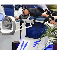 Simulador de Vuelo Dinámico de 360 Grados, VR, Movimiento de Vuelo, Uso en Parques de Atracciones Comerciales Interiores, Material de Metal y Plástico, 1 Jugador