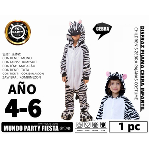 Costume da tutina Zebra per bambini #07077