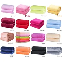 Selimut Sofa Flanel Poliester Warna Solid Tebal untuk Semua Musim, Hadiah, Dapat Disesuaikan