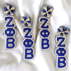 <span class=keywords><strong>Orecchini</strong></span> pendenti con perline rosse, design Sorority Sigma Gamma Rho Zeta DST Divine 9 - Product Image 3