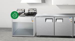 Friteuse électrique à double réservoir WOOSUNG EFS20, corps en acier thermolaqué, grande capacité, machine à friture profonde, cuisine commerciale pour restaurant - Product Image 3