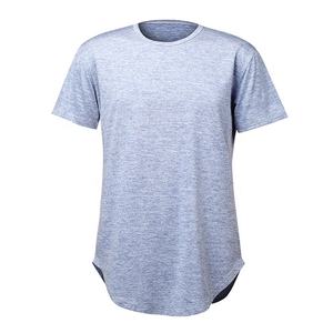 Magliette da <span class=keywords><strong>uomo</strong></span> personalizzate con Longline in tinta unita stampa floreale Design ufficiale intrecciata opzioni di stampa serigrafica per ragazzi - Product Image 5