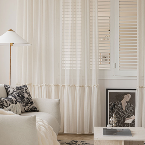 <span class=keywords><strong>Tende</strong></span> in <span class=keywords><strong>Tulle</strong></span> Bianco Premium DaiRui con Balze, Vendita all'Ingrosso di Lussuose <span class=keywords><strong>Tende</strong></span> Francesi Romantiche Vintage Filtranti per Finestre, Personalizzabili - Product Image 1