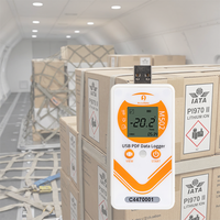 Enregistreur de données numérique de température et d'humidité en plastique M502-TH, capteur USB réutilisable avec écran LCD, pour la surveillance des stocks d'entrepôt OEM