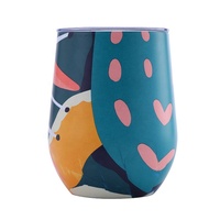 Beauchy meilleur vendeur 2024 cadeau promotionnel gobelet à vin géométrie motif 12oz gorgée tasses en acier inoxydable café voyage tasse