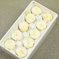 5-6cm Rouge Naturel Immortel Roses Fête Des Mères DIY Cadeau Fleurs Éternelles Matériel Boîte-Cadeau Préservé Tête De Rose