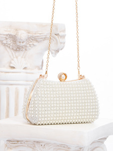 Dropshipping Shopify moda perla bolsos de noche estilo único celebridad embrague bolsos de hombro a granel al por mayor stock listo - Product Image 2