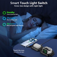Personnalisé Multifonctionnel 3 en 1 Pliable 15W pour Voyage Maison Chargeur Sans Fil pour Iphone 12 15 16 Pro Max Montre Écouteur