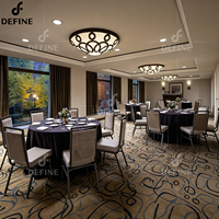 Ensemble de tables et chaises de banquet rondes de luxe modernes et personnalisables pour hôtels et restaurants, vente en gros, mobilier de banquet commercial pour hôtels