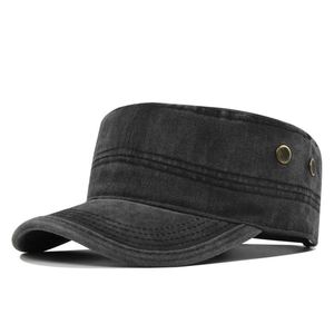 Gorra de Cadete Unisex Ajustable, Estilo Béisbol Vintage, de Mezclilla Lavada, de Algodón, con Parte Superior Plana, para Exteriores - Product Image 4