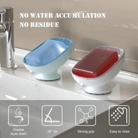 Porte-savon moderne super ventouse PS matériel salle de bain et cuisine fournitures vidange eau salle de bain porte-savon éponge conteneur