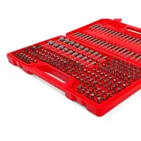 Jeu de tournevis Torx métriques en acier Cr-V robuste 208/214 pièces avec embouts de sécurité Phillips, plats, hexagonaux et carrés TL01688-50+11