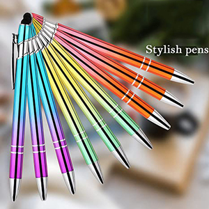 Wholesale Office Luxury Stylish Ballpoint <b>Pen</b> Promotional Gradient Aluminum Rod Ballpoint <b>Pens</b> - Product Image 5