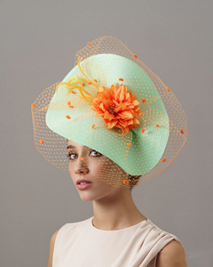 Deluxe Feather Flower Wedding Hat High Quality Straw Kentucky Derby Hats Deluxe Premium Bride <strong>Fascinators</strong> for Women Ladies - Product Image 3