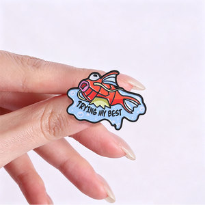 Pin <span class=keywords><strong>de</strong></span> esmalte <span class=keywords><strong>de</strong></span> alta calidad con la inscripción 'Trying My Best', insignia metálica <span class=keywords><strong>de</strong></span> Magikarp, pin <span class=keywords><strong>de</strong></span> solapa divertido personalizado, decoración <span class=keywords><strong>de</strong></span> joyería <span class=keywords><strong>de</strong></span> moda al por mayor - Product Image 2