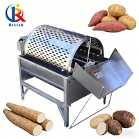 Machine de lavage et de pelage multifonctionnelle pour légumes racine, à tambour rotatif, 220V, 30-40kg/lot, garantie 1 an, prix usine
