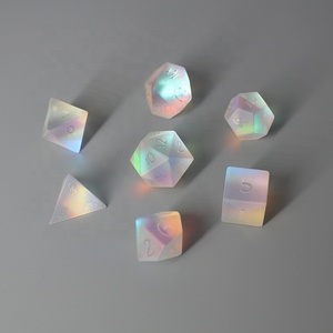 Bán buôn khắc đá quý xúc xắc tùy chỉnh cầu vồng lăng kính thủy tinh DND đá quý xúc xắc đá đa diện bộ K9 mờ thủy tinh đầy màu sắc <span class=keywords><strong>D20</strong></span> - Product Image 6