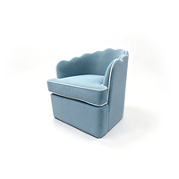 Fauteuil d'angle moderne et confortable en tissu capitonné, siège individuel pour salon, canapé individuel pour la décoration intérieure