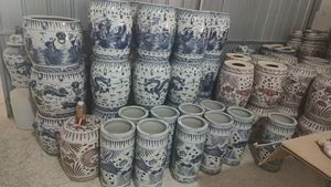 <span class=keywords><strong>Portaombrelli</strong></span> <span class=keywords><strong>in</strong></span> <span class=keywords><strong>ceramica</strong></span> a forma di cilindro di alta qualità blu e bianco <span class=keywords><strong>portaombrelli</strong></span> vaso 54cm - Product Image 5