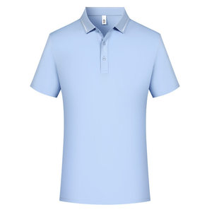 เสื้อโปโลสีพื้น โพลีเอสเตอร์ แต่งขอบตัดกัน ใส่ได้ทุกวัน แขนสั้น ชุดยูนิฟอร์มผู้ชาย สกรีนโลโก้ได้ตามต้องการ - Product Image 3