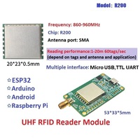 Módulo Lector RFID UHF 860-960MHz de Alto Rendimiento con Carcasa Metálica, Protocolo ISO 18000-6B, Compatible con Inventario Multitarjeta TTL Windows 10