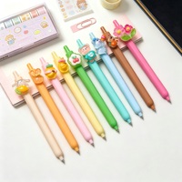 Bolígrafo de Gel con Diseño de Conejito Rosa Kawaii Coreano, Papelería para Oficina y Escuela para Niñas