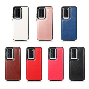 Portefeuille avec porte-cartes étui en cuir PU à rabat pour <span class=keywords><strong>Huawei</strong></span> P40 Pro Plus / P40 <span class=keywords><strong>P30</strong></span> Pro / P40 <span class=keywords><strong>P30</strong></span> <span class=keywords><strong>lite</strong></span> étui à fermoir magnétique - Product Image 6