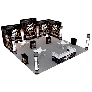 Columna Plegable <span class=keywords><strong>de</strong></span> Aleación <span class=keywords><strong>de</strong></span> Aluminio 20x20, Torre Espiral Modular Ligera y Portátil, Herramienta Publicitaria con Fondo LED para <span class=keywords><strong>Ferias</strong></span> Comerciales - Product Image 2
