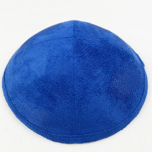 Kippa en daim noir Yarmulke Casquette juive israélienne <span class=keywords><strong>Judaica</strong></span> avec clip 18 cm (7 pouces) - Product Image 3
