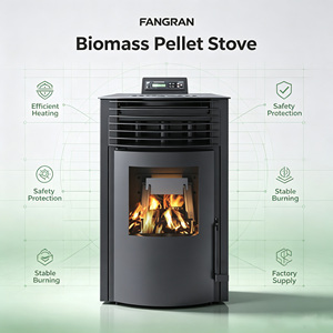 Poêle à granulés de <span class=keywords><strong>bois</strong></span> industriel Fangran 40B 6kW, chauffage haute efficacité pour les commerces, les restaurants - Product Image 1