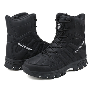 HBB0109 Nouvelles bottes tactiques pour homme, pour escalade, trekking, chasse en plein air, noir, vert, gris avec des couleurs de garniture haute visibilité - Product Image 5