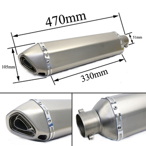 Nhà máy xe máy xả AK hệ thống giảm thanh thép không gỉ Muffler cho yamaha R15 xả R125 mt125 r77 - Product Image 2