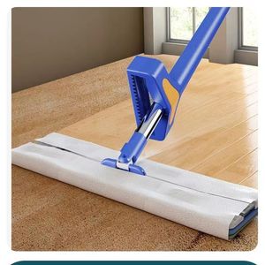 No-Wash Flat <b>Mop</b> Microfiber Rectangular Hook And Loop Fastener Lazy Floor <b>Cleaning</b> Tool 950g JS-6826-1 - Product Image 3