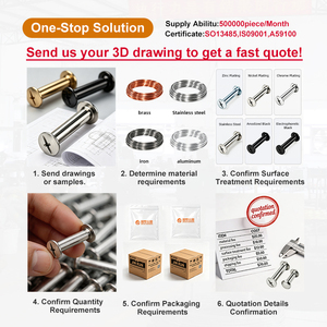 Custom Chicago <b>Screws</b> M4 M5 M6 Slotted <b>Binding</b> Posts Stainless Steel Aluminum Brass Book <b>Binding</b> Post <b>Screw</b> - Product Image 5