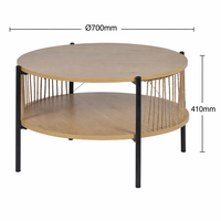 Table basse personnalisée en mélamine MDF écologique et minimaliste avec structure en fer robuste et design à coins arrondis – Commande en gros directe usine