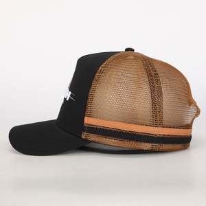 À la mode 100% coton camionneur chapeau réglable plat et 3D broderie Hip Hop Style pour les sports en plein air avec bande de décoration - Product Image 4