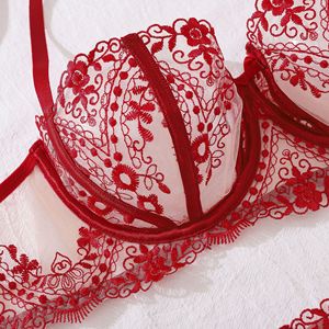 Hot Stijl Erotische Kant Borduurwerk Nachtkleding 3 Delige Set Sexy See-Through Lingerie - Product Image 6