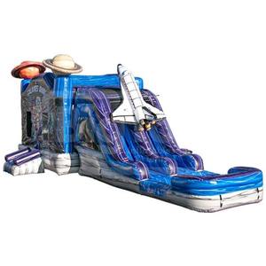 Aerospace Galaxies <span class=keywords><strong>Away</strong></span> Château gonflable commercial en PVC, motif navette spatiale - Product Image 1