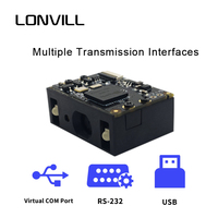 Módulo de Escaneo de Código de Barras de Largo Alcance LONVILL, Teclado USB HID, Puerto COM Virtual USB, RS-232 CMOS, Escáner de Código de Barras Integrado 1D 2D