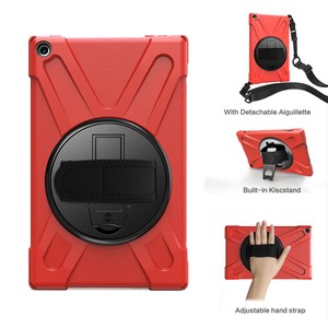 Funda Protectora de Silicona 3 en 1 con Rotación de 360 Grados para <span class=keywords><strong>Ama</strong></span> Fire7 Fire8 Fire10 HD 10 Plus 2023 HD10, con Correa de Mano y Hombro - Product Image 3