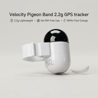 Traceur GPS pour fauconnerie ultra-léger avec anneau de patte, corps de 2,2 g, boîtier IP67 et autonomie de 30 jours pour faucons d'entraînement