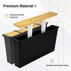 Plastic Bee Hive Feeder <b>Frame</b> 4L-2 Pack 19" X 2" X 9" <b>Deep</b> <b>Frame</b> Water Feeder Easy Use Bee Farm Equipment - Product Image 3