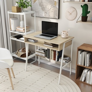 Computer Desk Home <strong>Office</strong> Desk Corner Desk for <strong>Small</strong> <strong>Space</strong>, Study Work <strong>Table</strong> White - Product Image 6